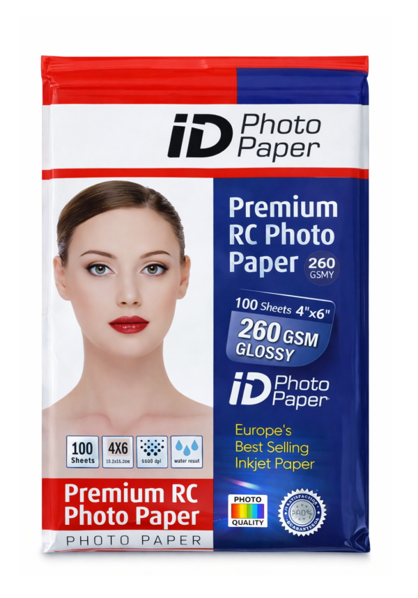 I D Premium RC Photo Paper (100 Sheet) 4x6 Inches 260 GSM