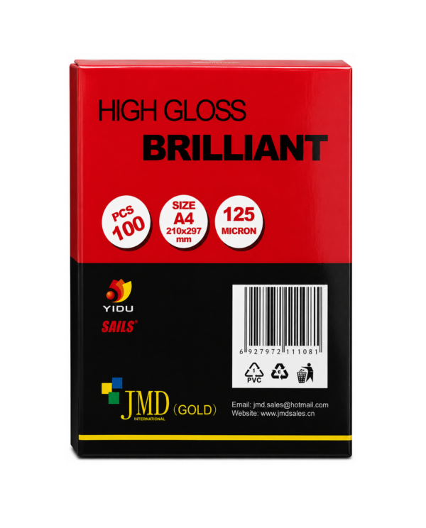 JMD Gold A4 Size Lamination Pouch 125 micron