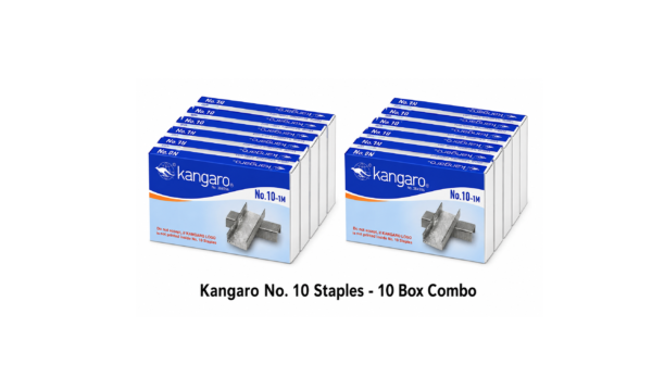 Kangaro Staple Pins, Steel Wire Staple  Pins (Set Of 10, Silver)